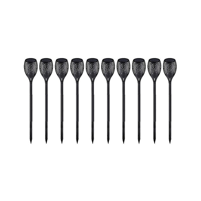 10 Pack Solar Torch Lights 96 LED Flickering Lighting Dancing Flame Garden Lamp