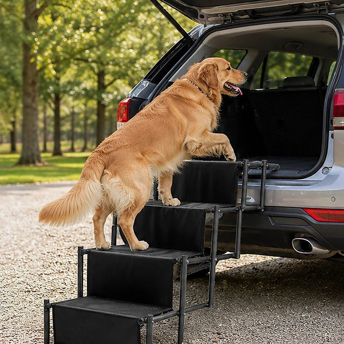 Folding Pet Dog Car Boot Access Steps Ladder Stairs Strong Lightweight