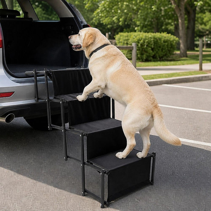 Folding Pet Dog Car Boot Access Steps Ladder Stairs Strong Lightweight