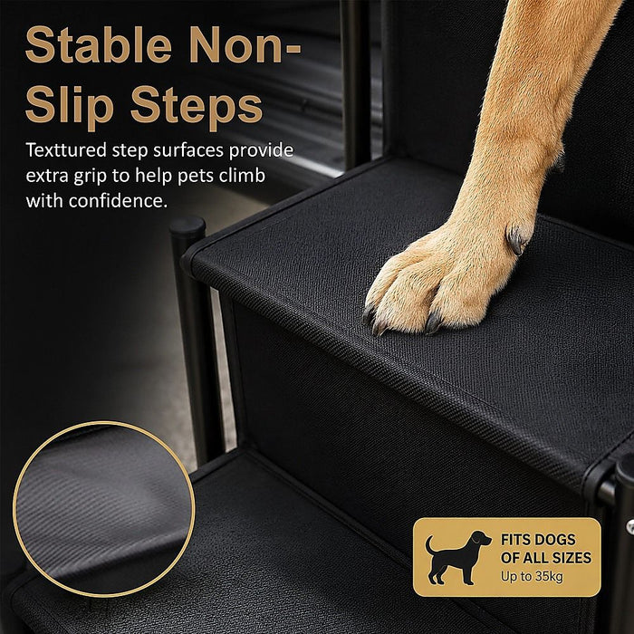 Folding Pet Dog Car Boot Access Steps Ladder Stairs Strong Lightweight