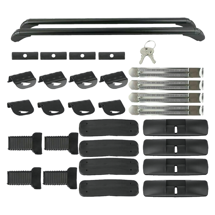 Lockable Aluminium Car Roof Rack Bars Without Rail Anti Theft Luggage Carrier