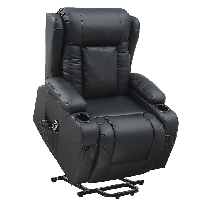 Lift Heated Leather Recliner Electric Massage Chair with USB port