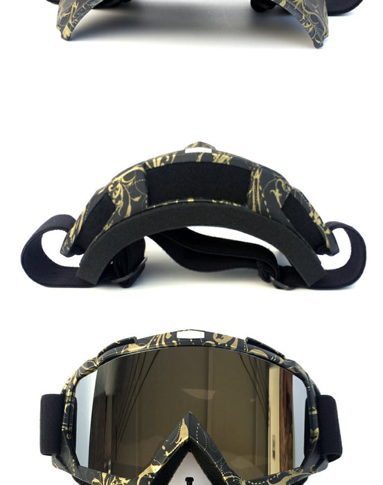 Teardrop Frame Gray Sheet Full-Face Snow Goggles with Mirror Lens - Ultimate Protection and Comfort