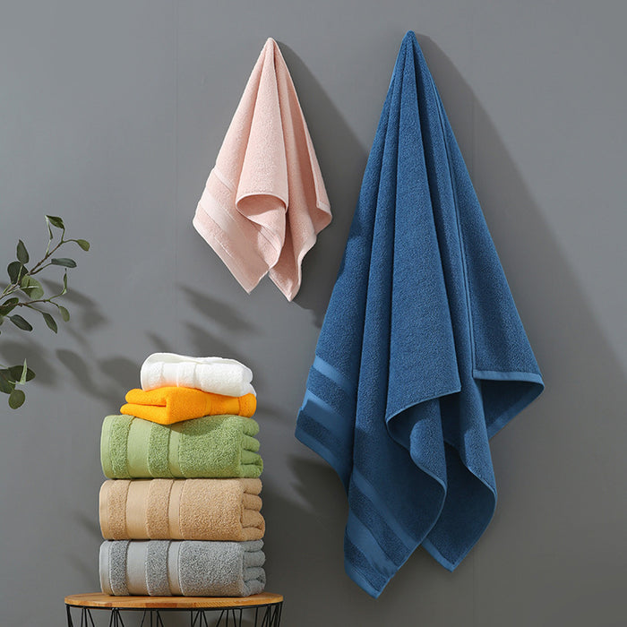 Blue Luxury 100% Cotton Bath Towel - 70x140cm Soft & Absorbent 380g Towel