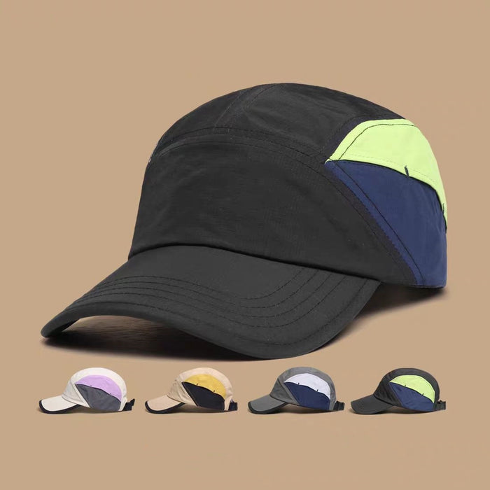 Khaki And Yellow Lightweight Sports Baseball Cap | Quick-Dry, Waterproof, Breathable | Outdoor Camping Cap