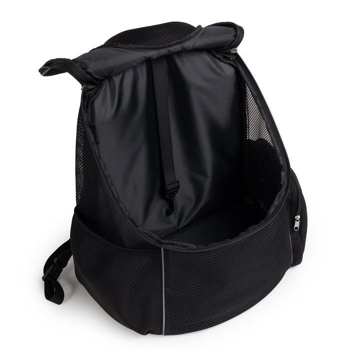 Black Breathable Mesh Pet Carrier Backpack - Head-Out Design for Small Dogs & Cats, Ventilated Travel Hiking Carrier Bag with Front Entry & Pockets
