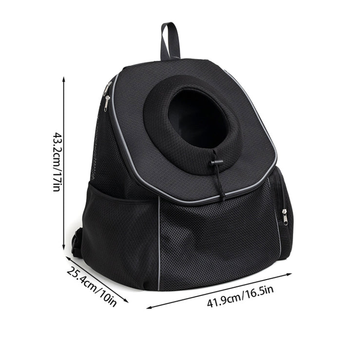 Purple Breathable Mesh Pet Carrier Backpack - Head-Out Design for Small Dogs & Cats, Ventilated Travel Hiking Carrier Bag with Front Entry & Pockets