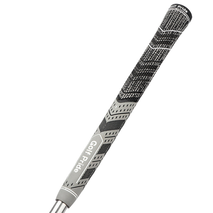 2 Pcs Grey Standard MCC PLUS4 Golf Grip - Standard Rubber and Cotton Thread Hybrid, 265 mm, 52g, Core 60