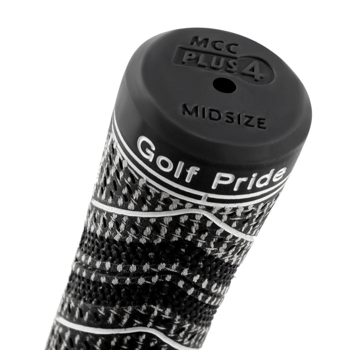 2 Pcs Red MCC PLUS4 Midsize Golf Grip - Rubber and Cotton Thread Hybrid, 265 mm, 72g, Core 60
