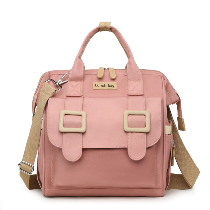 Pink Multifunctional Insulated Lunch Bag for Women - Waterproof, Lightweight, and Stylish for Picnics and Outings