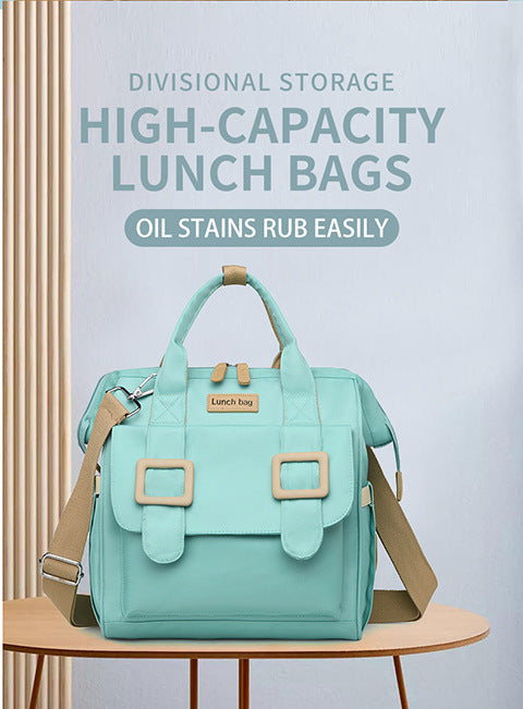 Pink Multifunctional Insulated Lunch Bag for Women - Waterproof, Lightweight, and Stylish for Picnics and Outings