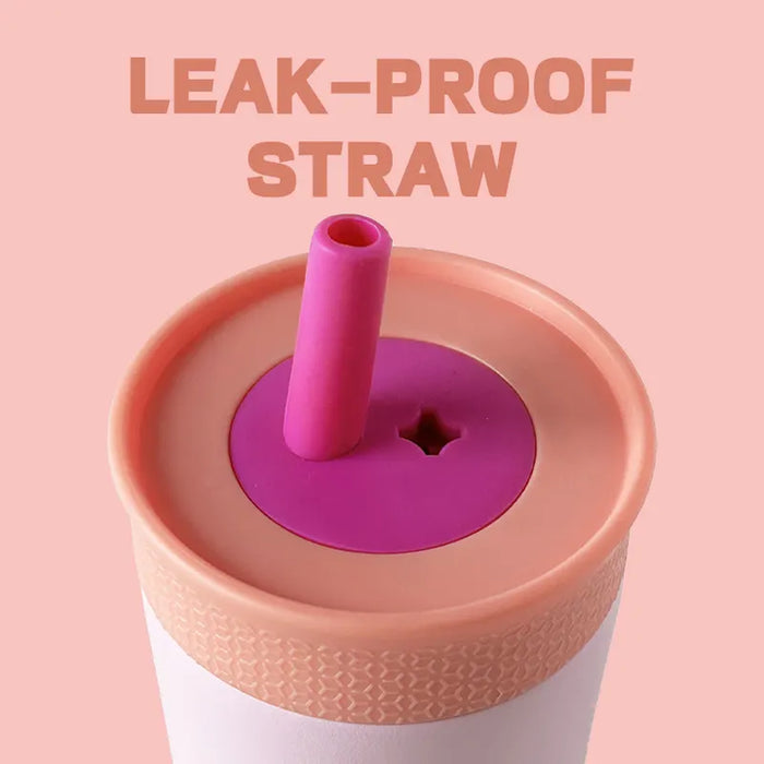 2 Pcs Green 12oz Insulated Tumbler with Straw - 304 Stainless Steel, BPA-Free, Leak-Proof Coffee Mug for Hot and Cold Drinks