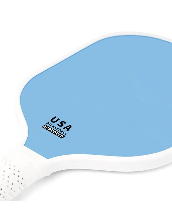 Purple Fiberglass Pickleball Paddle Set - 2 Minimalist Paddles, 4 Balls, and Carry Bag for Outdoor Play