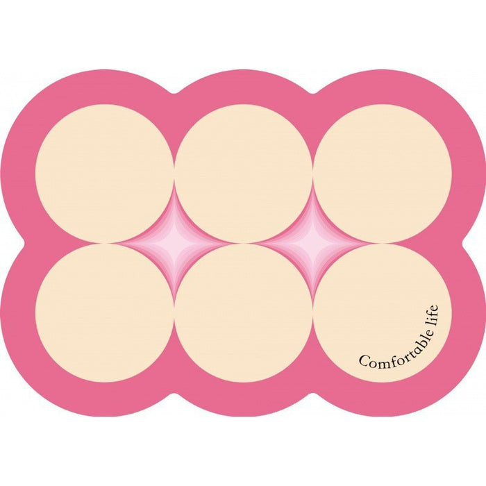 Style 4 Pink And Beige Absorbent Diatomaceous Earth Pet Feeding Mat - Non-Slip & Quick Dry Placemat (50x80cm)