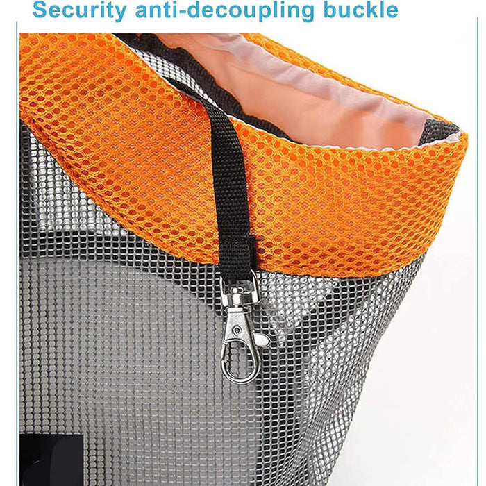 Red And Grey Lightweight Breathable Mesh Pet Carrier Handbag - Portable Travel Tote for Small Dogs & Cats up to 8kg