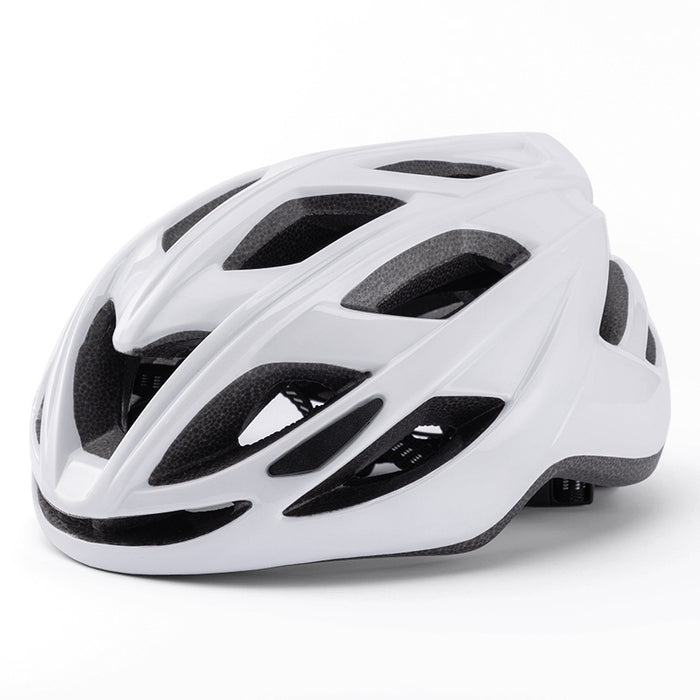 White Lightweight Adult Bicycle Helmet - Adjustable Fit Road & Mountain Bike Safety Headgear (57-62cm)