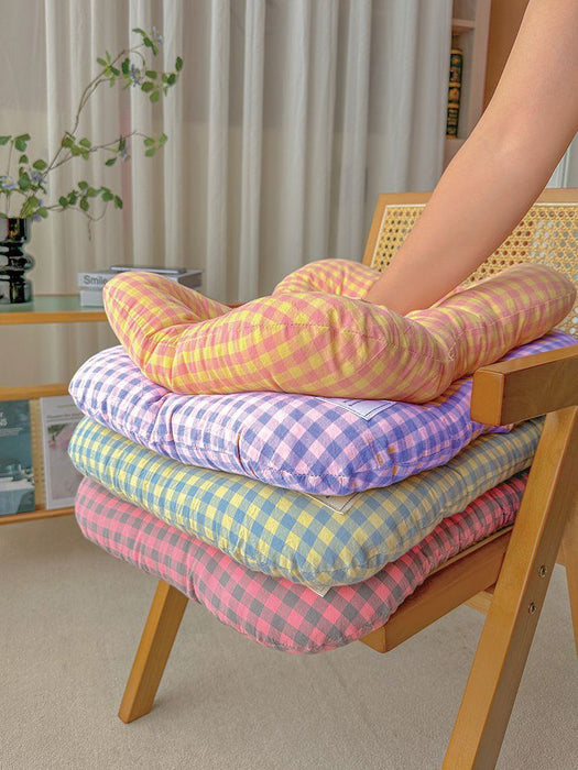 S Yellow-purple All-Season Pet Bed - Soft Washable Dog & Cat Mat with Comfortable Cushion - Warm Winter Padding for Small to Large Pets