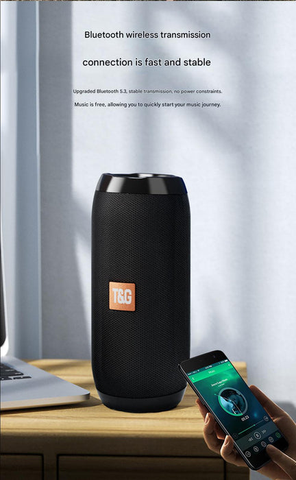 Blue Portable Bluetooth Speaker - HiFi 360 Degree Audio Wireless Mini Speaker, Support Hands-free Calling