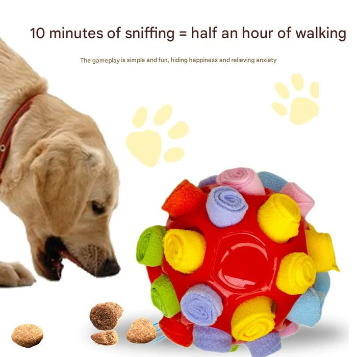 Rubber Snuffle Ball for Pets,Interactive Hollow Treat-Hiding Toy for Dogs and Cats(Purple)