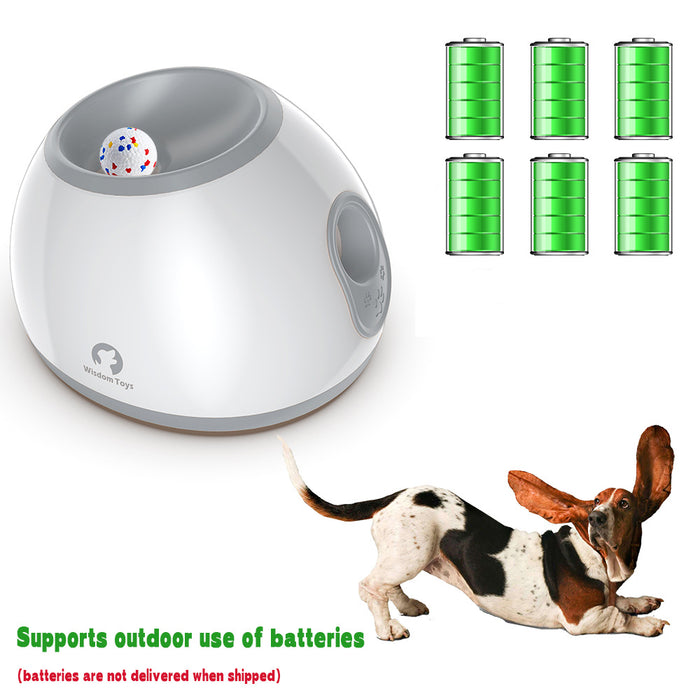 Automatic Dog Ball Launcher with Adjustable Distance - Includes 3 Durable Balls(blue)