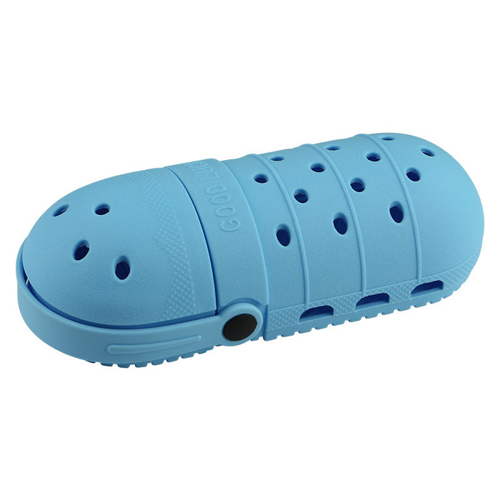 2 - pcs Blue Cute Clog-Shaped Pen Holder for Desk Organization