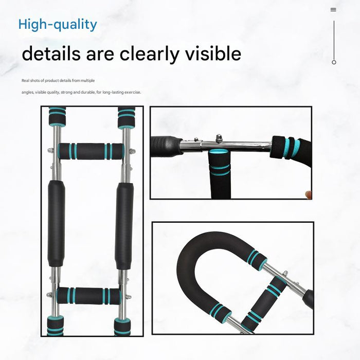 Gray black Adjustable U-Shaped Arm Exerciser - For Home Fitness Strength Training (40kg)