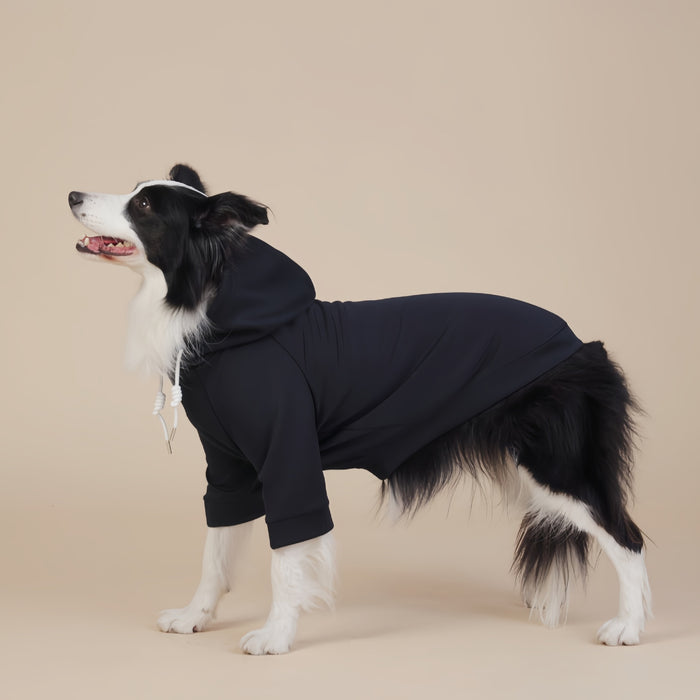 Black Classic Dog Sweatshirt with Hood & Drawstrings - For Large Dogs (Size : 4XL)