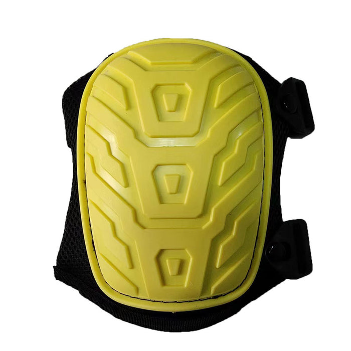 1 Pair Yellow Professional Hard Shell Knee Pads - Heavy Duty Protection for Work, Construction, Gardening & Outdoor Sports