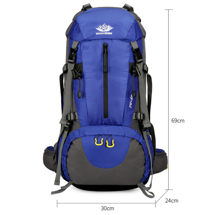 Green Nylon Hiking Backpack - Multifunctional Outdoor Sports Bag