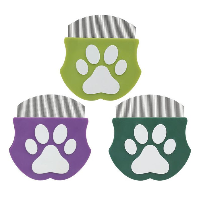 2 Pcs Light Green Gentle Pet Face & Flea Comb – Mini Grooming Tool for Cats & Dogs with Rounded Teeth