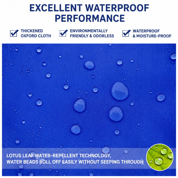 Navy Blue Waterproof Rain Leg Covers and Long Half Rain Pants, Quick Pull-On with Adjustable Elastic Top & Snap Closure Cuffs – Lightweight & Reusable, Windproof & Mudproof for Commuting, Cycling, Garden and Outdoor Activities (1 Pair 3XL)