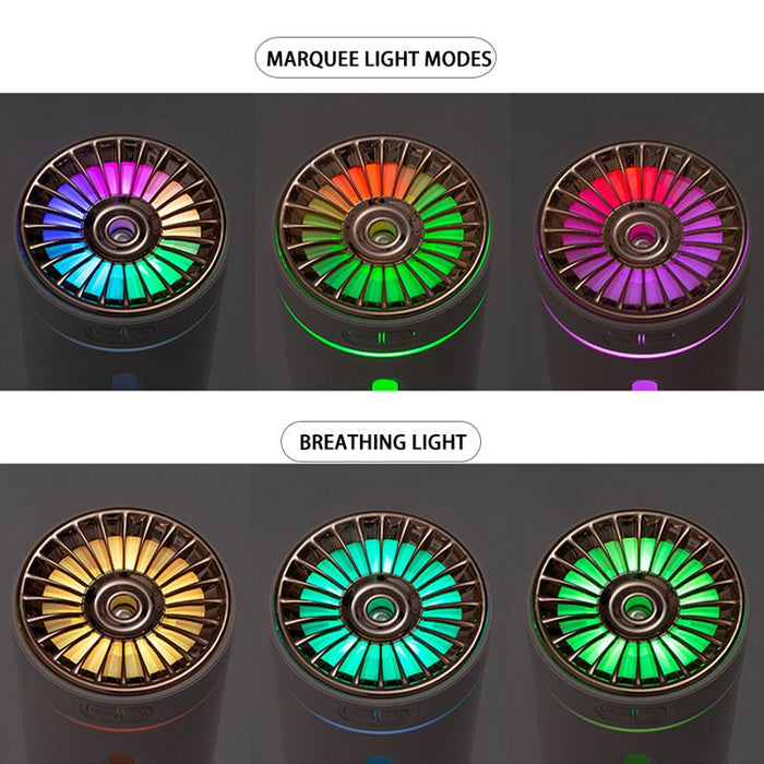 Black Car Aroma Diffuser Humidifier with Storage Box, USB Powered Car Air Freshener Mist Maker, Portable Vehicle Humidifier with Organizer Holder, Essential Oil Diffuser for Auto Interior Decoration