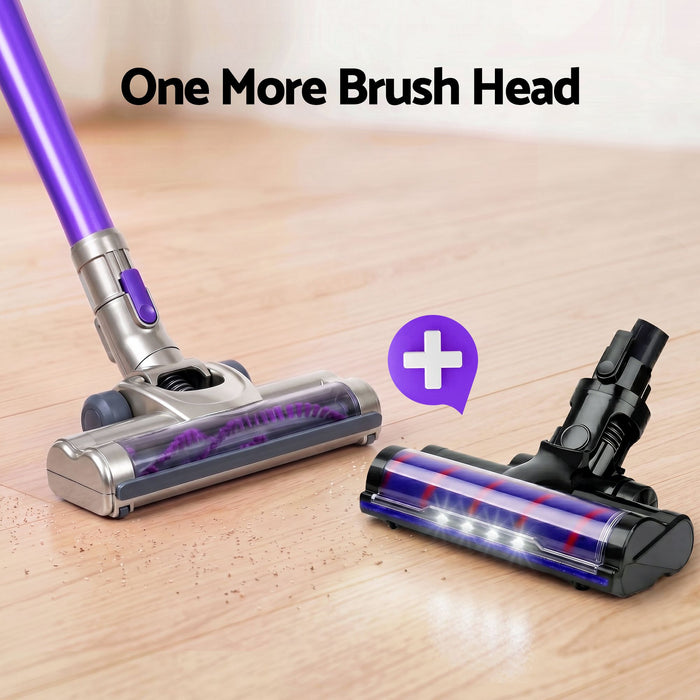 Devanti Cordless 150W Handstick Vacuum Cleaner - Purple and Grey