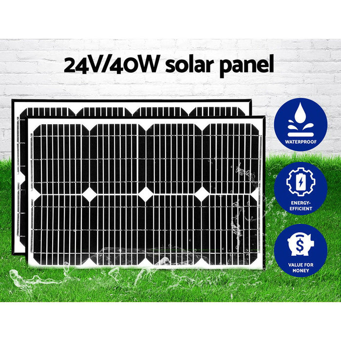 LockMaster Swing Gate Opener Auto 40W Solar Power Electric Remote Control 800KG