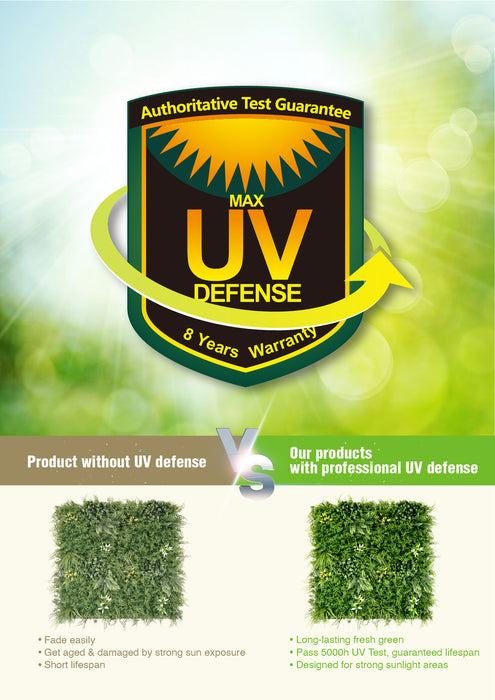 1 SQM Artificial Plant Wall Grass Panels Vertical Garden Foliage Tile Fence 1X1M Green