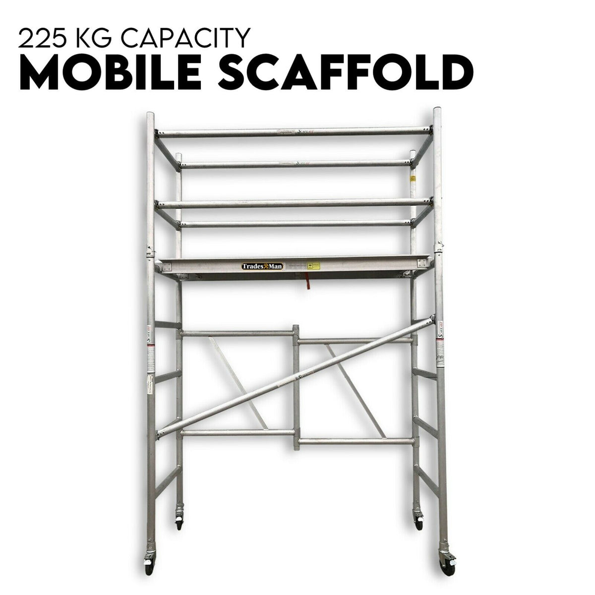 3.0M Aluminium Scaffold Mobile Tower Single Width Platform Height AU S ...