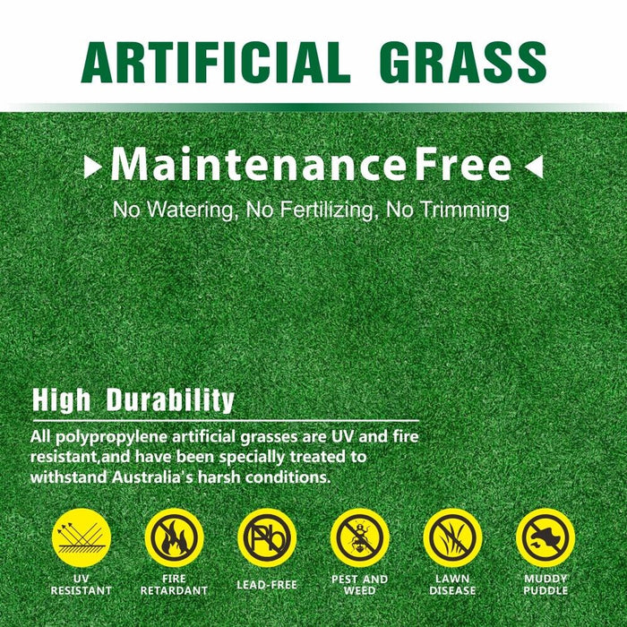 Artificial Grass Synthetic Fake Turf 20M Plastic Lawn New