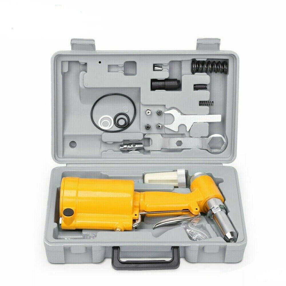 Air Hydraulic Pop Rivet Gun Pneumatic Riveter Industrial 4-Size Set Wi ...