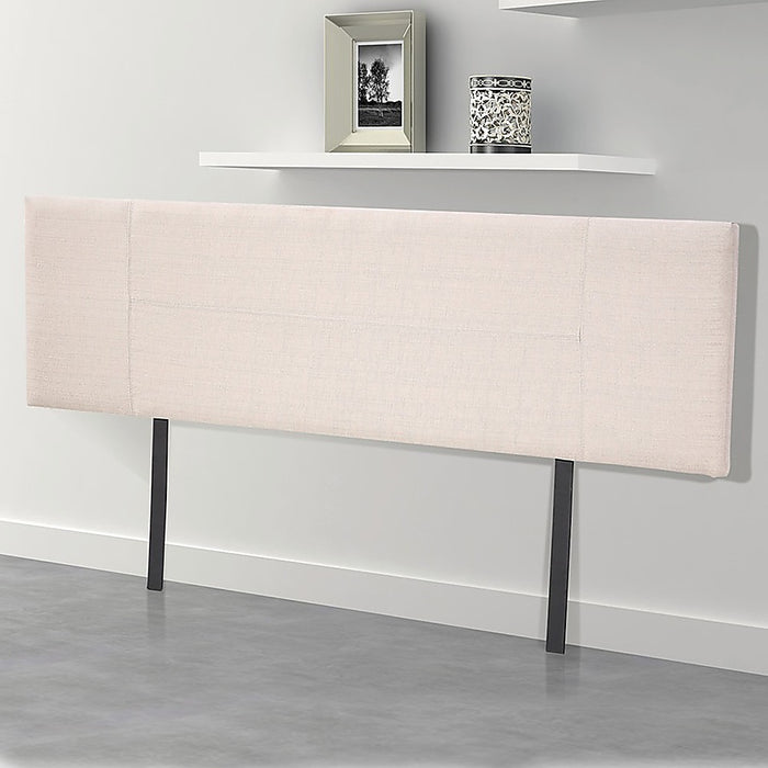 Linen Fabric King Bed Headboard Bedhead - Beige