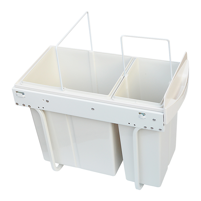 Pull Out Bin Kitchen Double Dual Slide Garbage Rubbish Waste 10L+20L