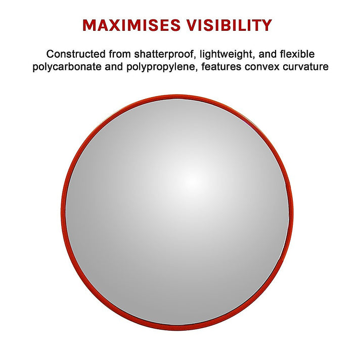 60cm Wide Angle Security Curved Convex Road Safety Mirror Traffic Driveway