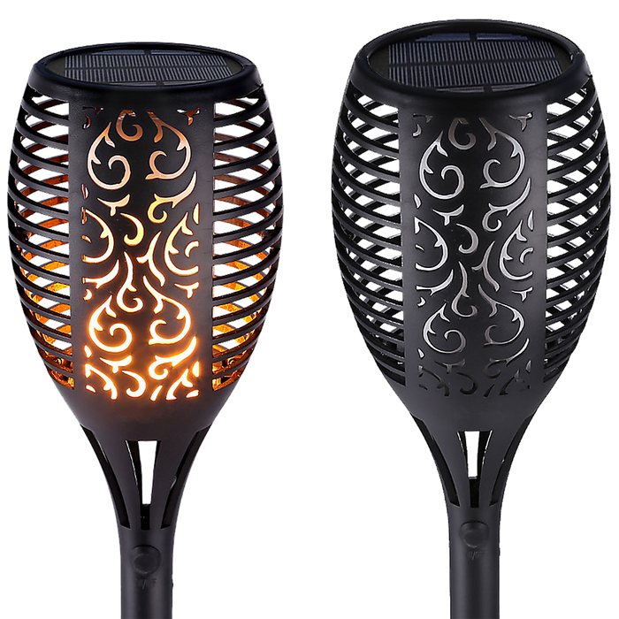 10 Pack Solar Torch Lights 96 LED Flickering Lighting Dancing Flame Garden Lamp