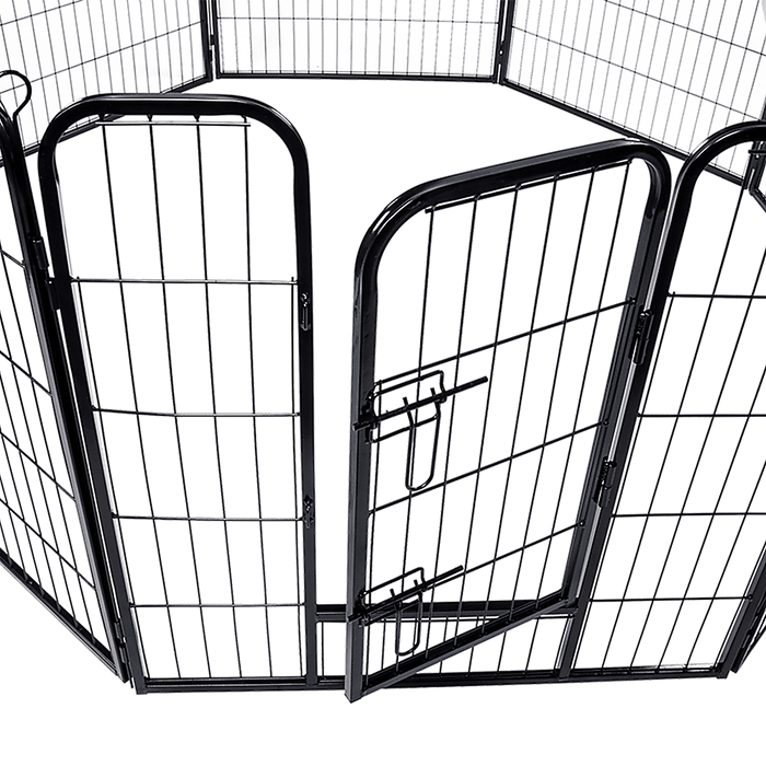 8 Panel Heavy Duty Pet Dog Playpen Puppy Exercise Fence Enclosure Cage