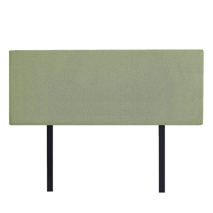Linen Fabric Queen Bed Deluxe Headboard Bedhead - Olive Green