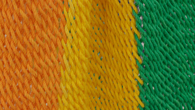 Mayan Legacy Extra Large Outdoor Cotton Mexican Hammock Chair in Rainbow Colour