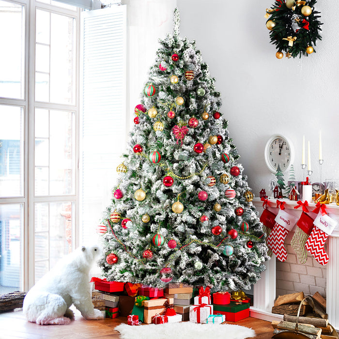 Jingle Jollys Christmas Tree 2.1M Xmas Trees Decorations Snowy 859 Tips